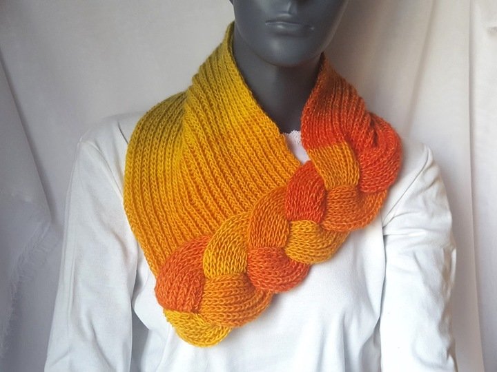 Strickanleitung Loop, Schalkragen, Kragenschal, Neckwarmer mit Zopf #275