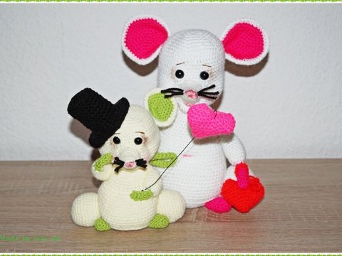 Sparset Kiki und Thilo Valentinsgrüße  Häkelanleitung