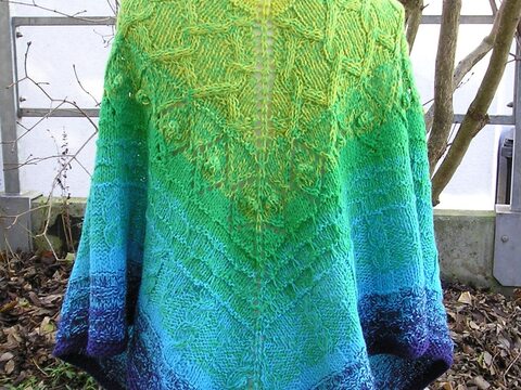 Strickanleitung Dreieckstuch "Wasserwelt"