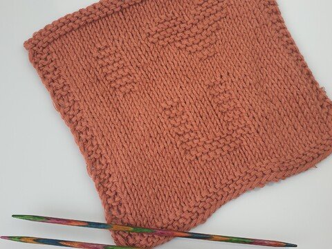 Strick Anleitung für Quadrat I love you