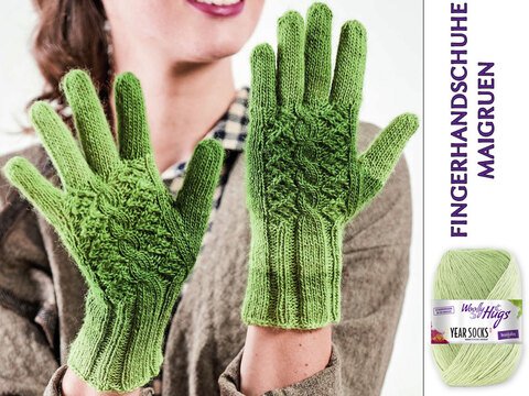 FINGERHANDSCHUHE IN MAIGRÜN
