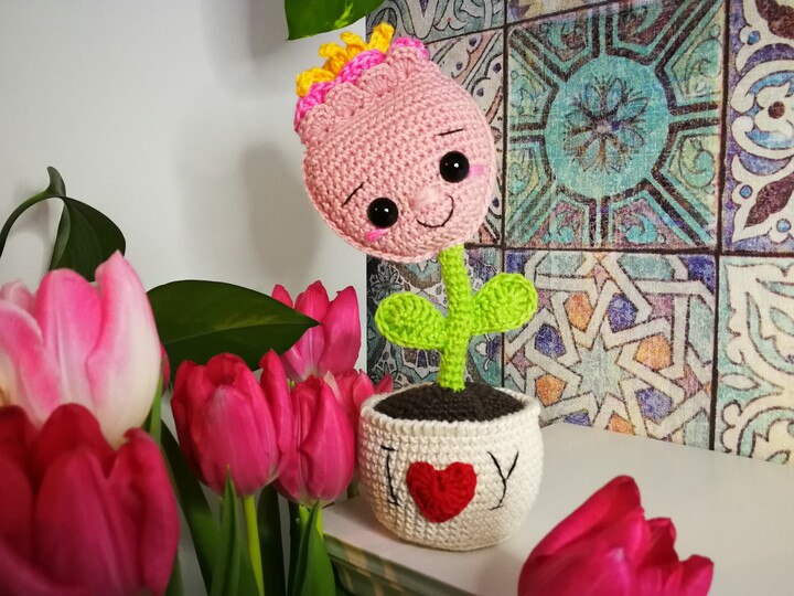 Häkelanleitung „ Petunia, die süße Valentinstag Botschaft“ von Fuchsgeschwister