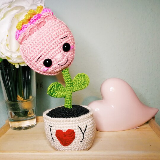 Häkelanleitung „ Petunia, die süße Valentinstag Botschaft“ von Fuchsgeschwister
