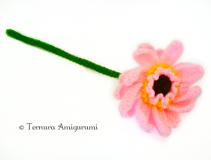 Häkelanleitung Gerbera Blume PDF ternura amigurumi english- deutsch- dutch