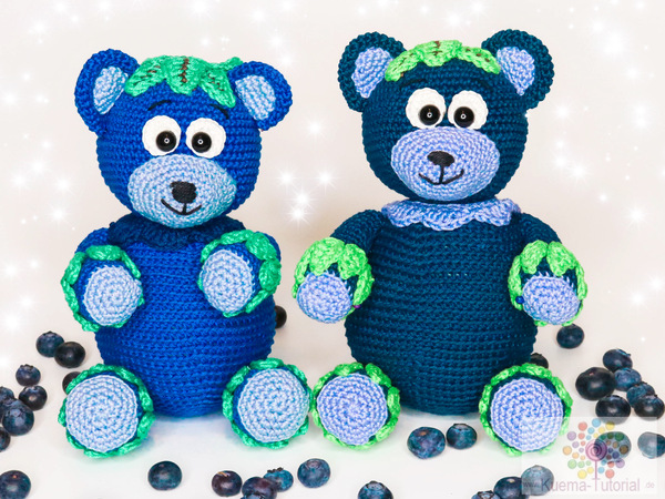 Sugar sweet blue Bearry - crochet pattern