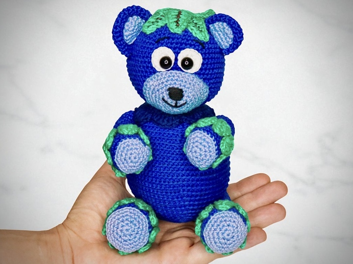 Zuckersüßer Blaubär - Häkelanleitung