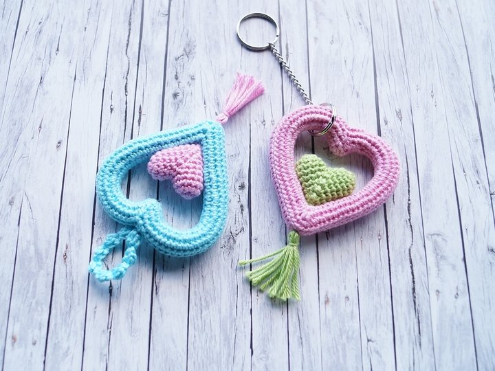 Ins Herz geschlossen: Schlüsselanhänger, Nadelkissen, Duftkissen