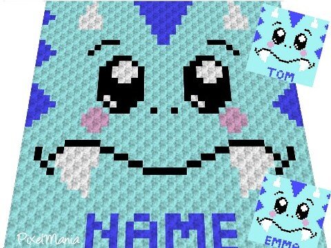 Häkelmuster * liTTle Monster - mit NAME personalisiert * Grafik für C2C & FM