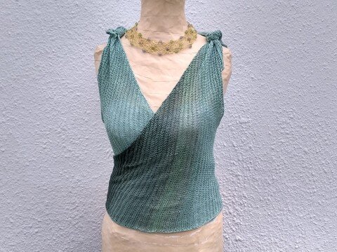 gestricktes Wickeltop