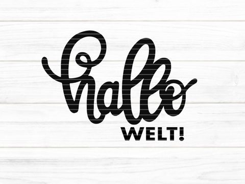 Hallo Welt Plotterdatei SVG DXF FCM
