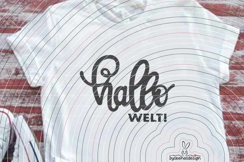Hallo Welt Plotterdatei SVG DXF