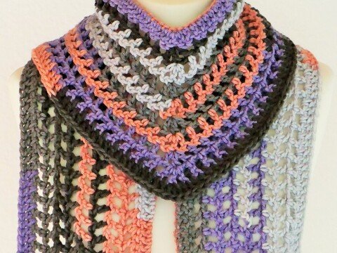 Häkelanleitung Dreiecksschal „Josephine“ – V-Schal einfach & schnell häkeln