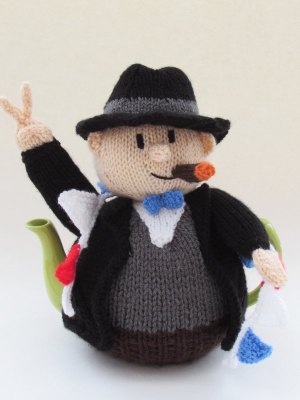 VE Day Winston Churchill Tea Cosy Knitting Pattern