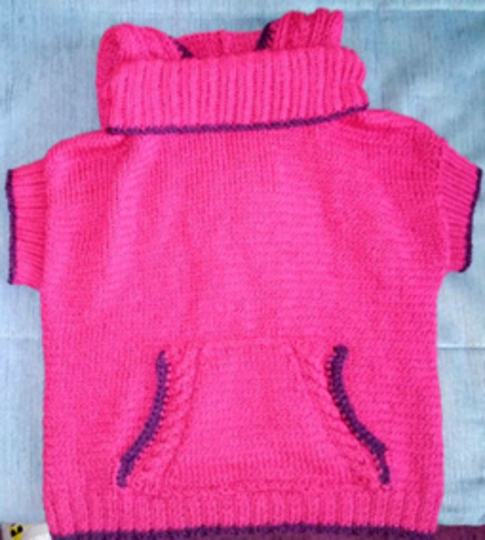 Mod. 039 - Hoodie / Pullunder mit Kapuze - Gr. 92/98 bis 152/158