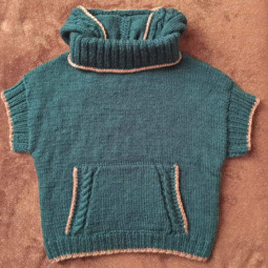 Mod. 039 - Hoodie / Pullunder mit Kapuze - Gr. 92/98 bis 152/158