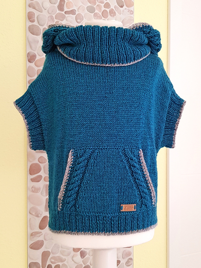 Mod. 039 - Hoodie / Pullunder mit Kapuze - Gr. 92/98 bis 152/158