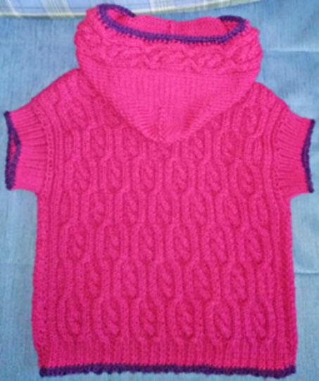 Mod. 039 - Hoodie / Pullunder mit Kapuze - Gr. 92/98 bis 152/158