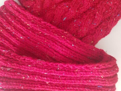 Strickanleitung Set Damenmütze mit Schal!