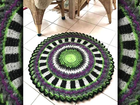 Filzwolle Teppich „Zirkular“