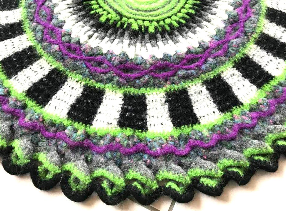 Filzwolle Teppich „Zirkular“