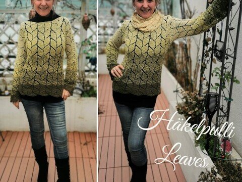 Häkelpulli "LEAVES" für alle Größen