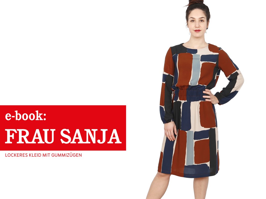 FRAU SANJA - lockeres Kleid mit Gummizügen
