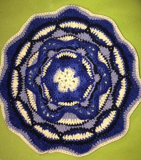 Häkelanleitung Topflappen Mandala "Summer Rose"