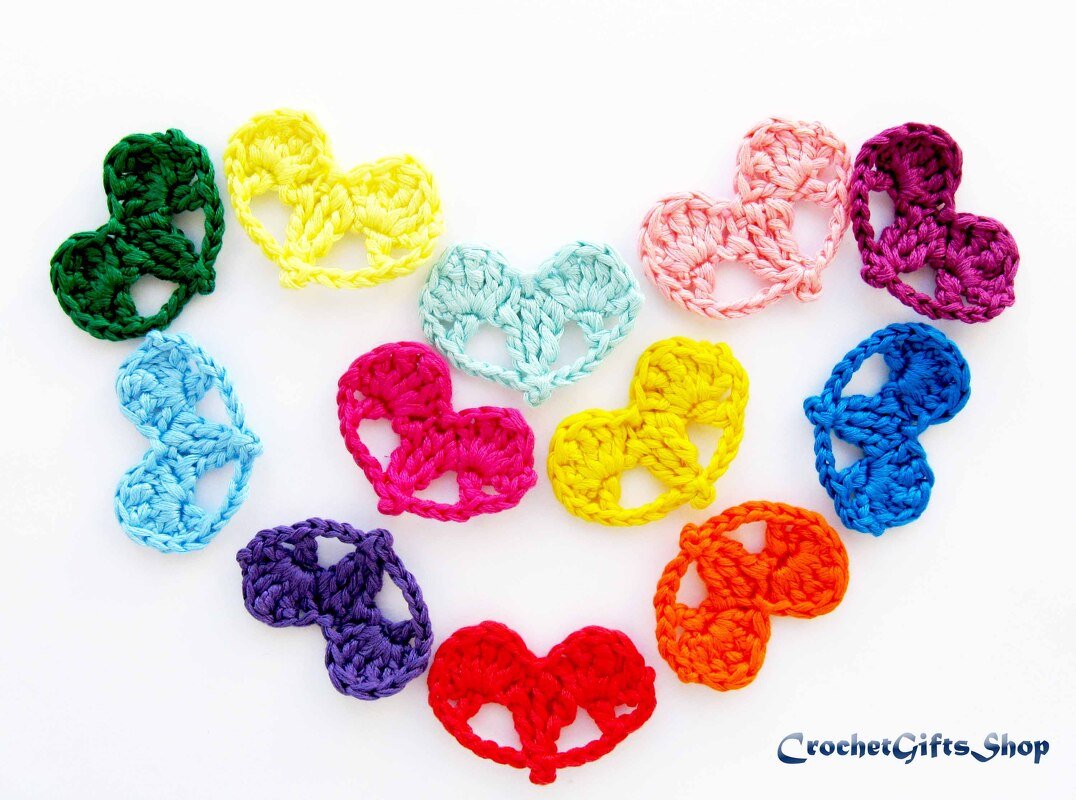 Heart Motif 9 and 10 set crochet pattern - Image 2