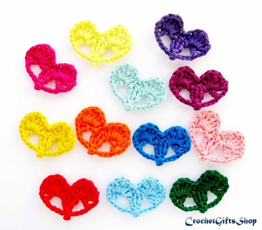 Heart Motif 9 and 10 set crochet pattern