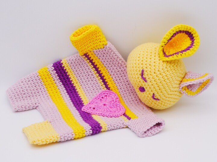 Anleitung für ein niedliches Schmusetuch mit Mausbär-Motiv