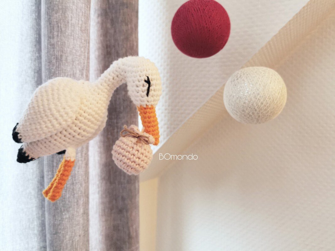 Häkelanleitung kleiner Storch, Mobile - Bild 3