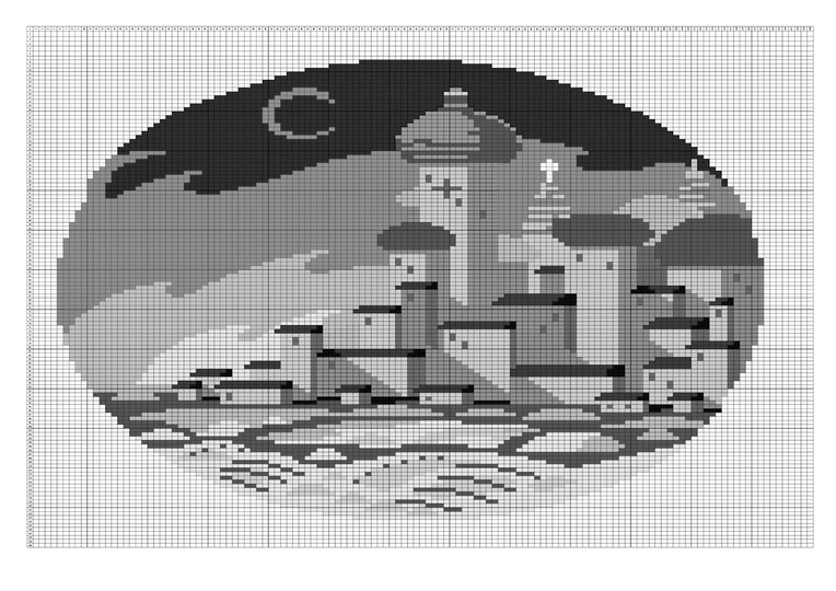 Palace Cross Stitch PDF Pattern