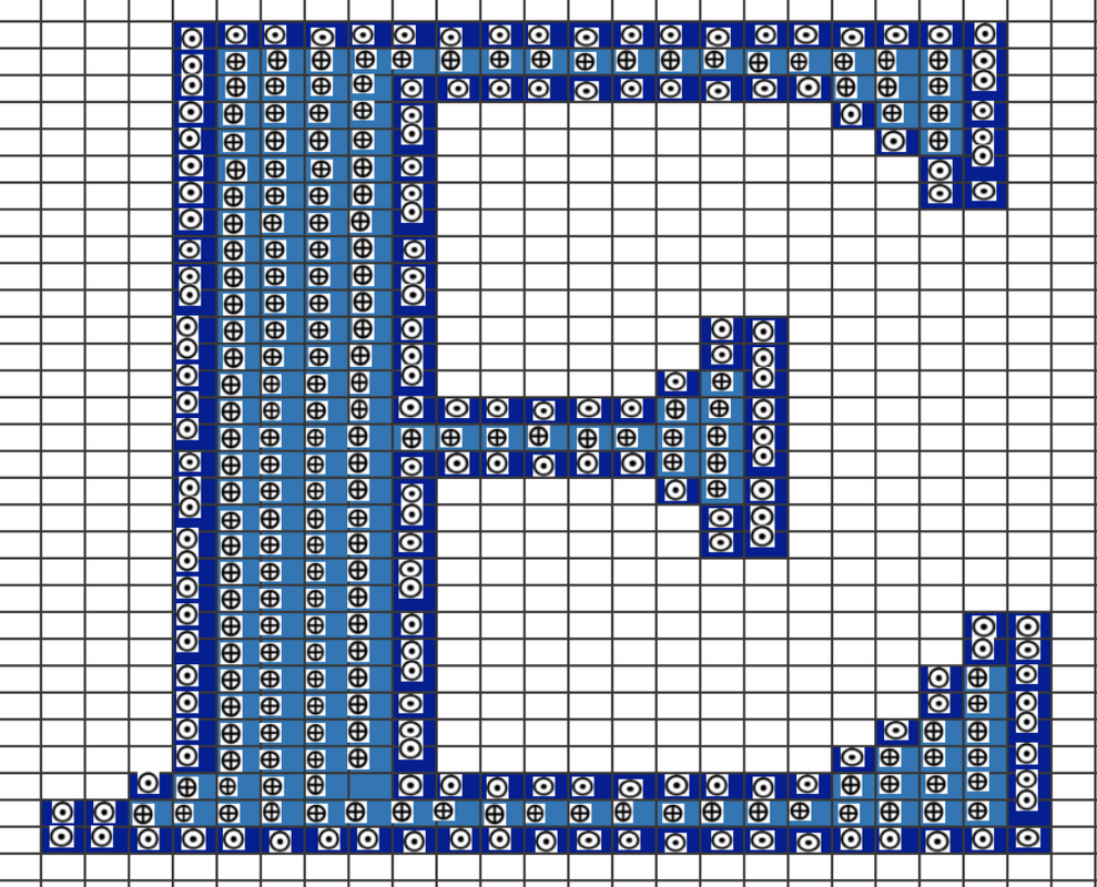Vowels letters Cross Stitch PDF Pattern - Image 2