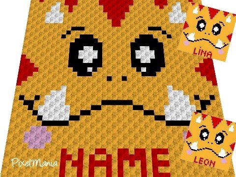 Häkelmuster * liTTle Monster - mit NAME personalisiert * Grafik für C2C & FM