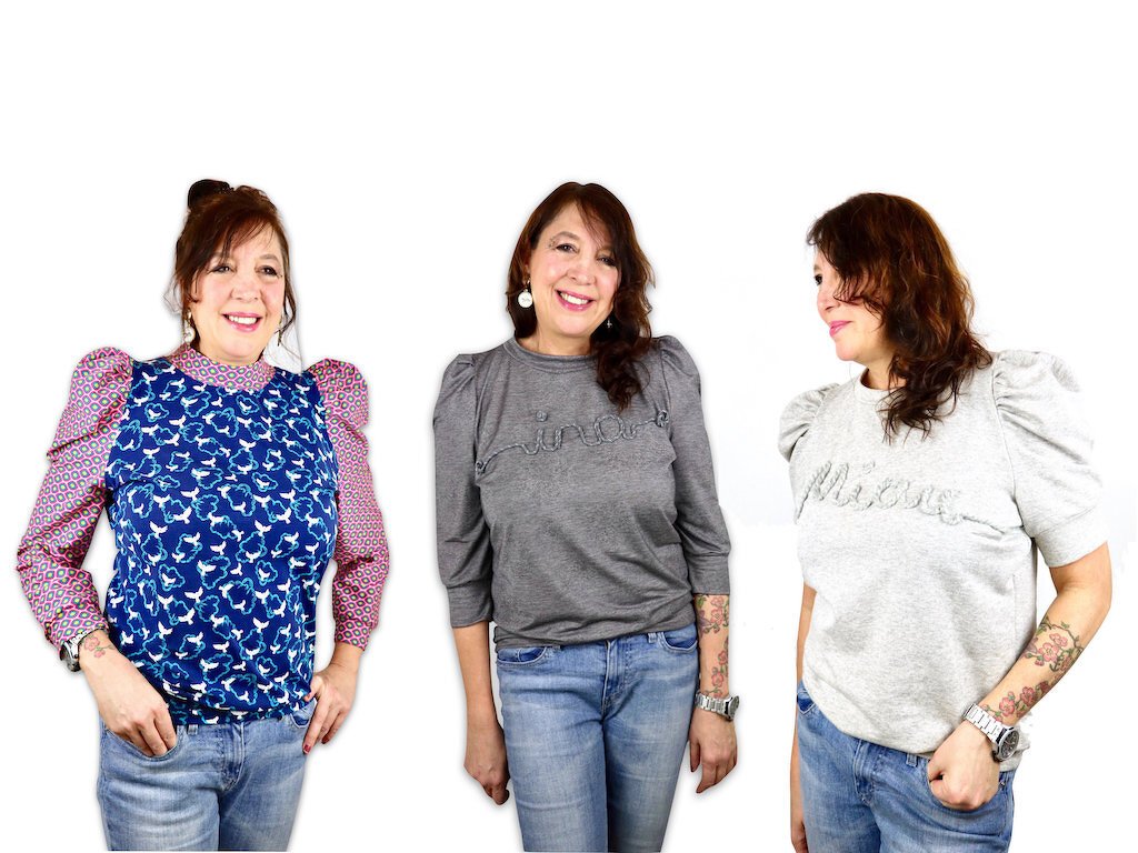 Puff-Shirt Damenshirt Puffärmel Sweater einfach nähen eBook Schnittmuster & Anleitung firstloungeberlin - Bild 2