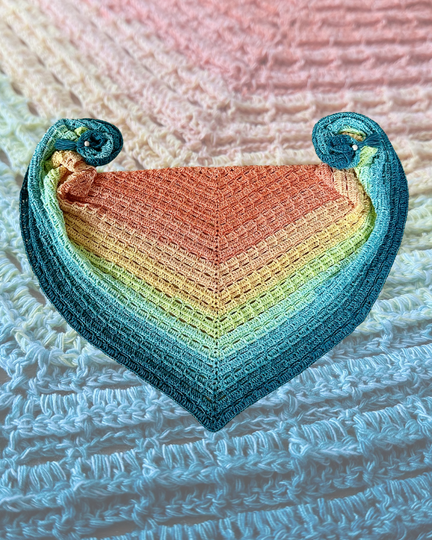 Häkelanleitung flaches Dreieckstuch "Wolkengruß"