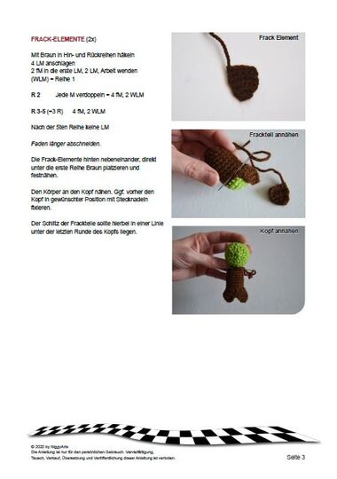 Grashüpfer - Häkelanleitung von NiggyArts