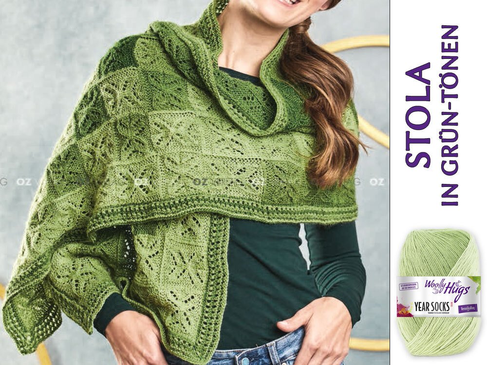 STOLA IN GRÜN-TÖNEN