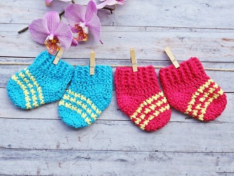 Häkelanleitung Babysocken 0-3 Monate