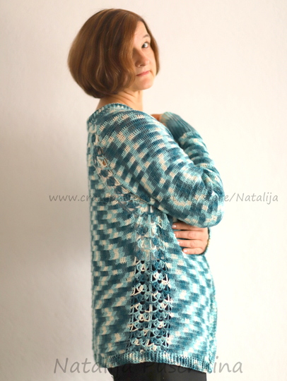 Bequeme Häkeljacke für jeden Tag, Größe 32-50