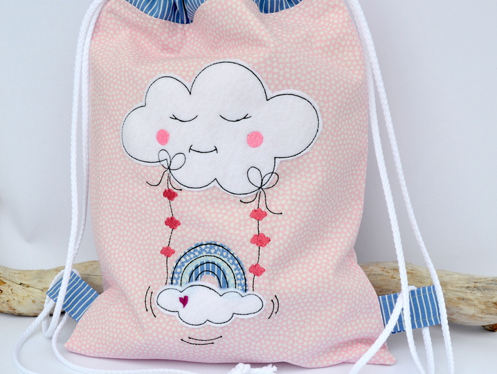 Stickdatei Wolkenschaukel doodle 13x18cm