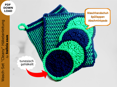 Häkelanleitung "Wasch-Set Cleany"