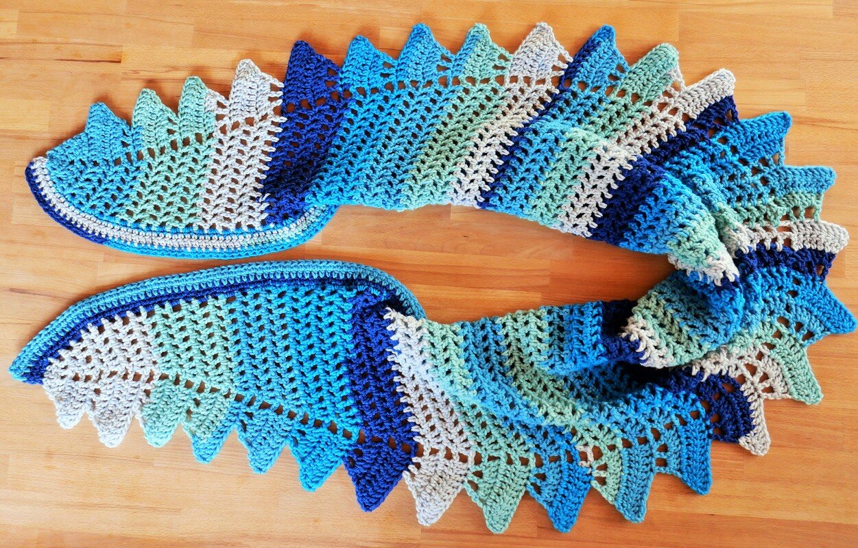 Häkelanleitung Zackenschal „Maria“ – Drachenschal / Drachenschwanz - Bild 4