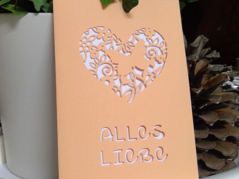 Karte Herz Plotterdatei SVG DXF FCM