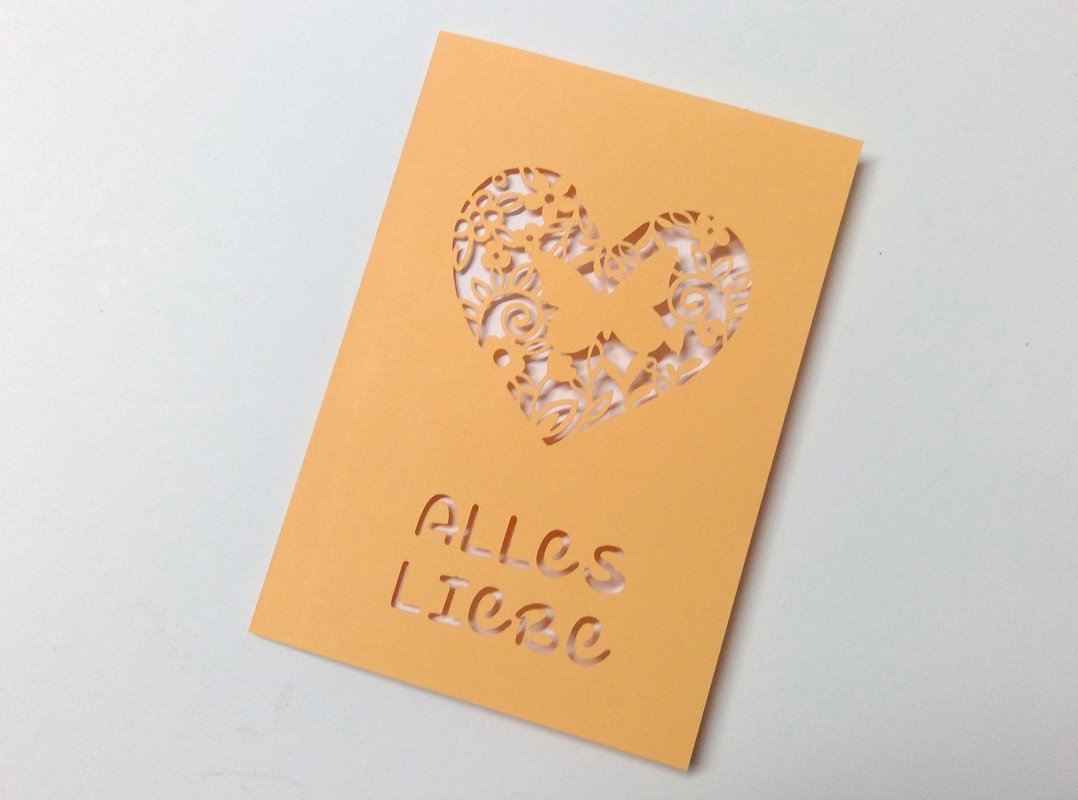 Karte Herz Plotterdatei SVG DXF FCM - Bild 2