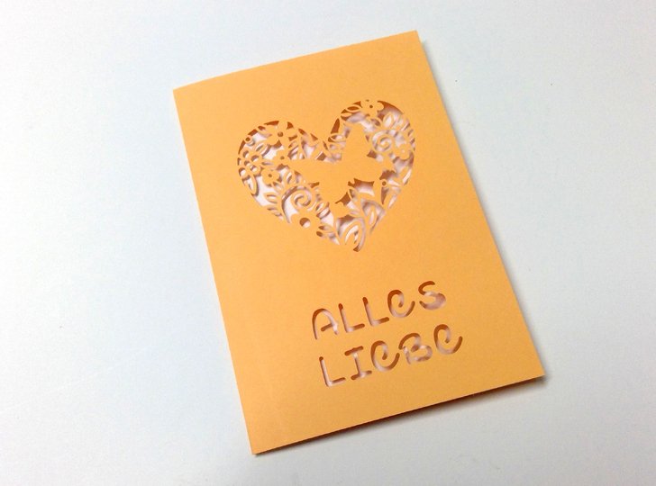 Karte Herz Plotterdatei SVG DXF