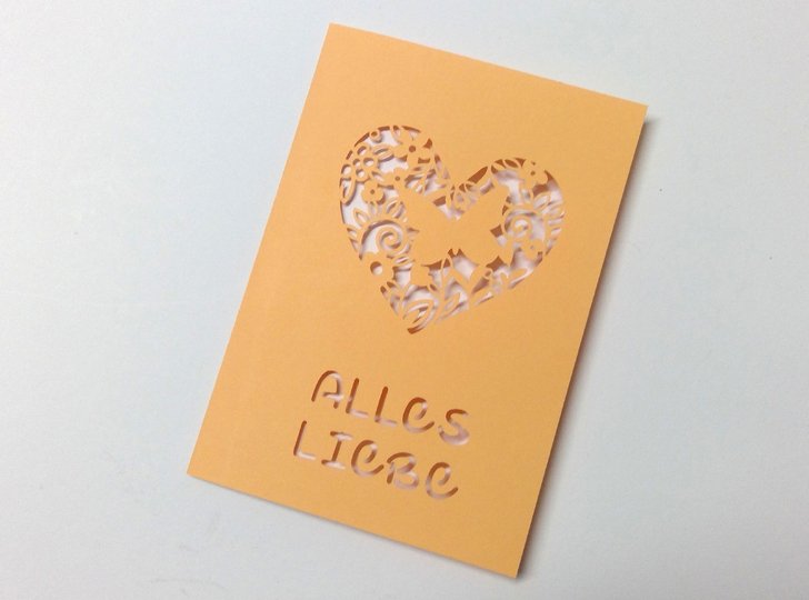 Karte Herz Plotterdatei SVG DXF