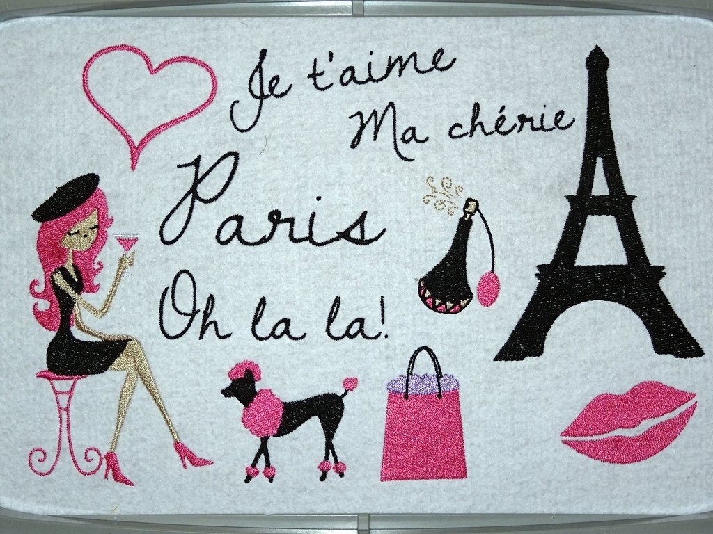 Paris Stickdatei Mädchen Hund - Bild 7
