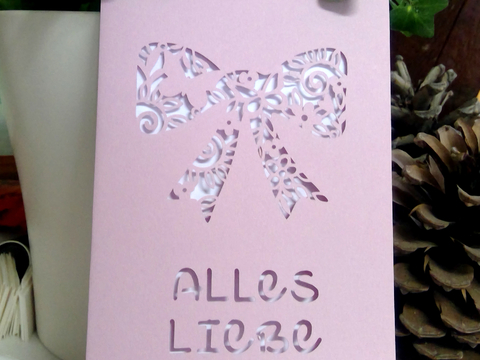 Karte Schleife Plotterdatei SVG DXF FCM