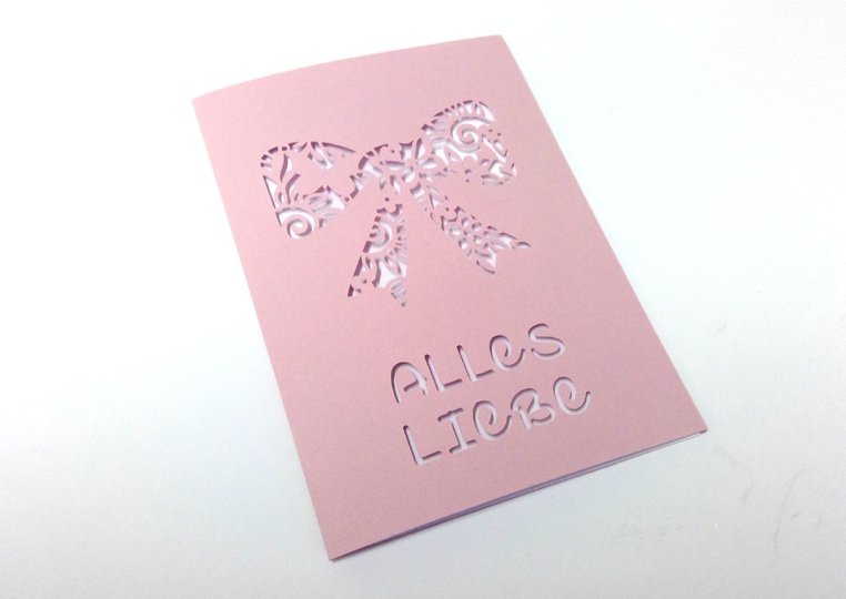 Karte Schleife Plotterdatei SVG DXF